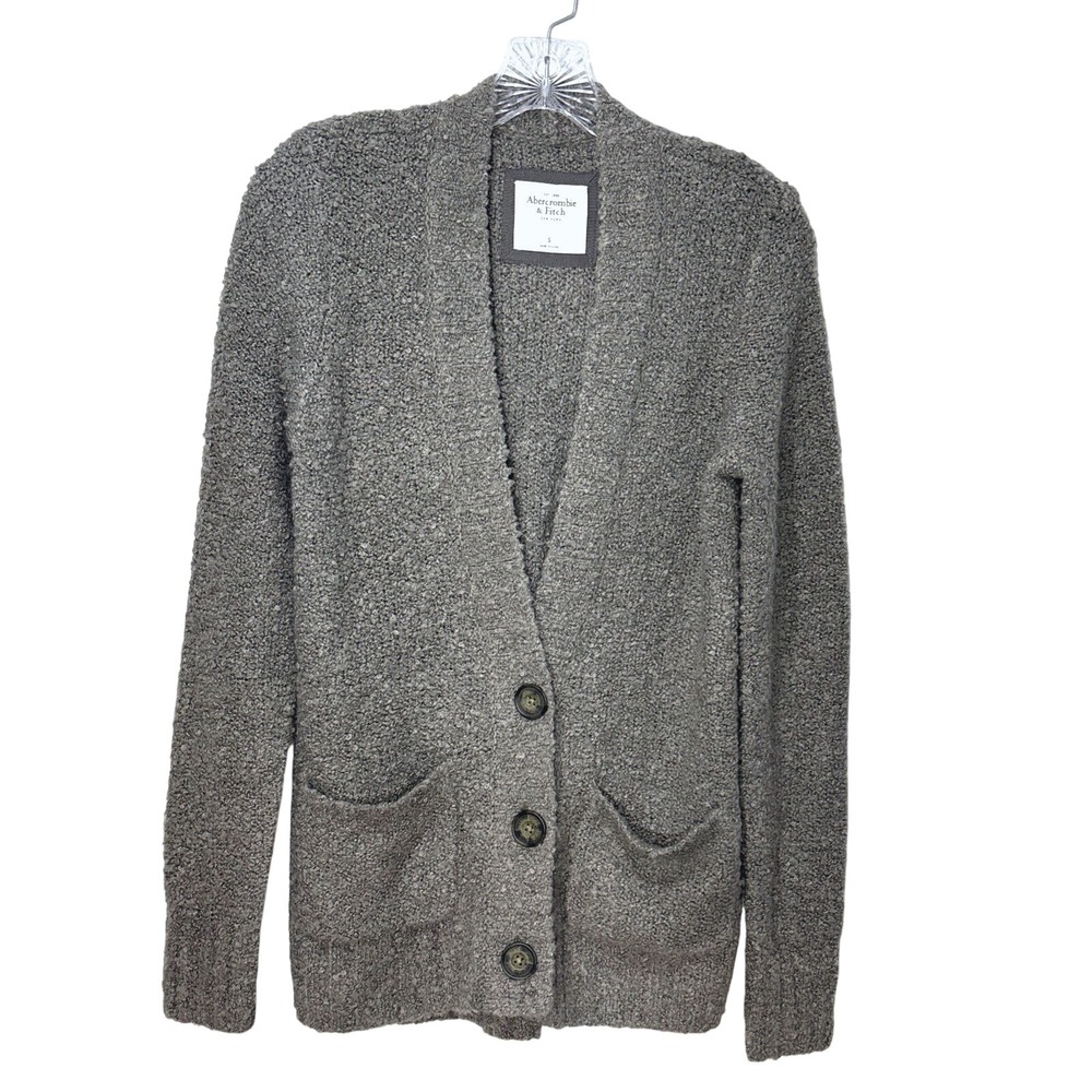 Abercrombie Wool Blend Cardigan‎ Womens Small Slouchy Academia Oversized Long